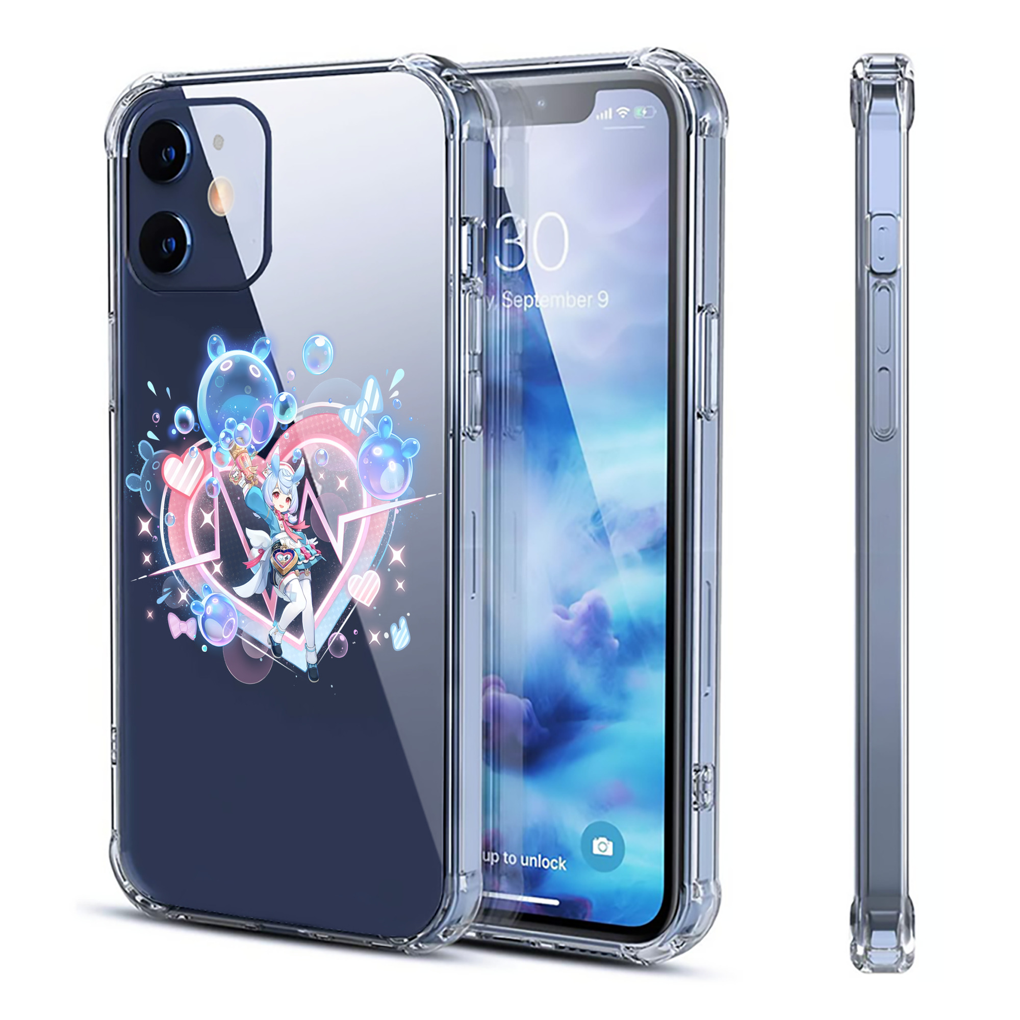 げんし神 シゲウィン genshin Shigewin 【iPhone 12シリーズ対応】透明スマホケース（クリアソフトケース）